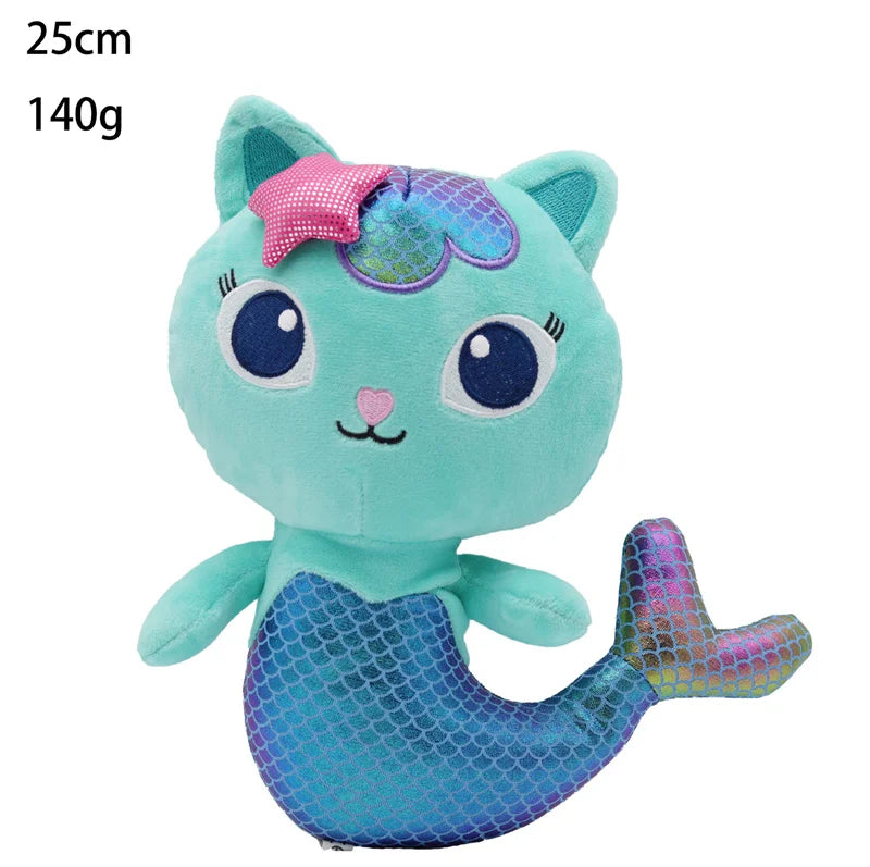 Newest 8 Stlyes Gabby Dollhouse Plush Toy Mercat Cartoon Stuffed Animals Mermaid Cat Plushie Doll Kids Birthday Christams Gifts