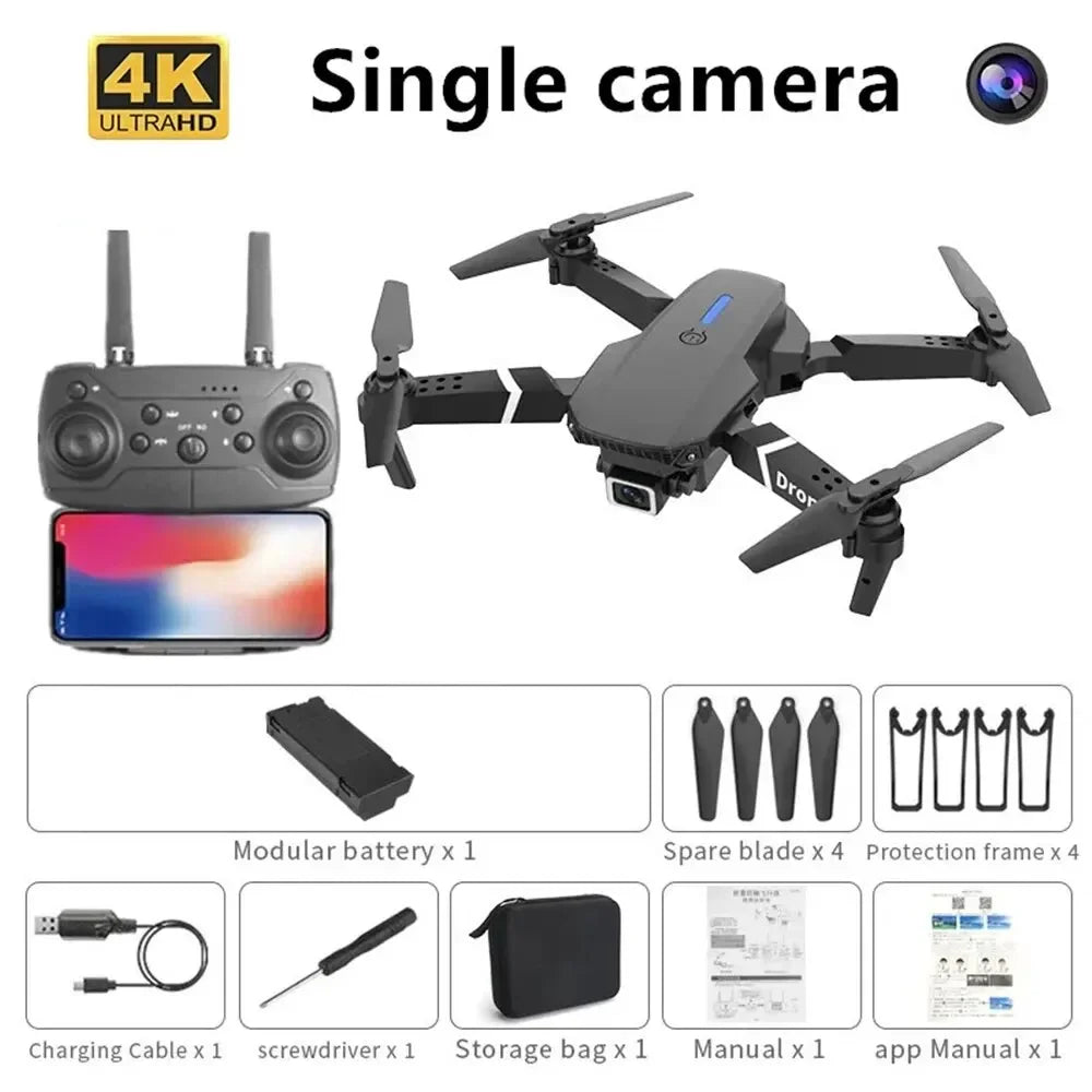 E88 Professional Drone with 4K HD Camera – Foldable & WiFi FPV